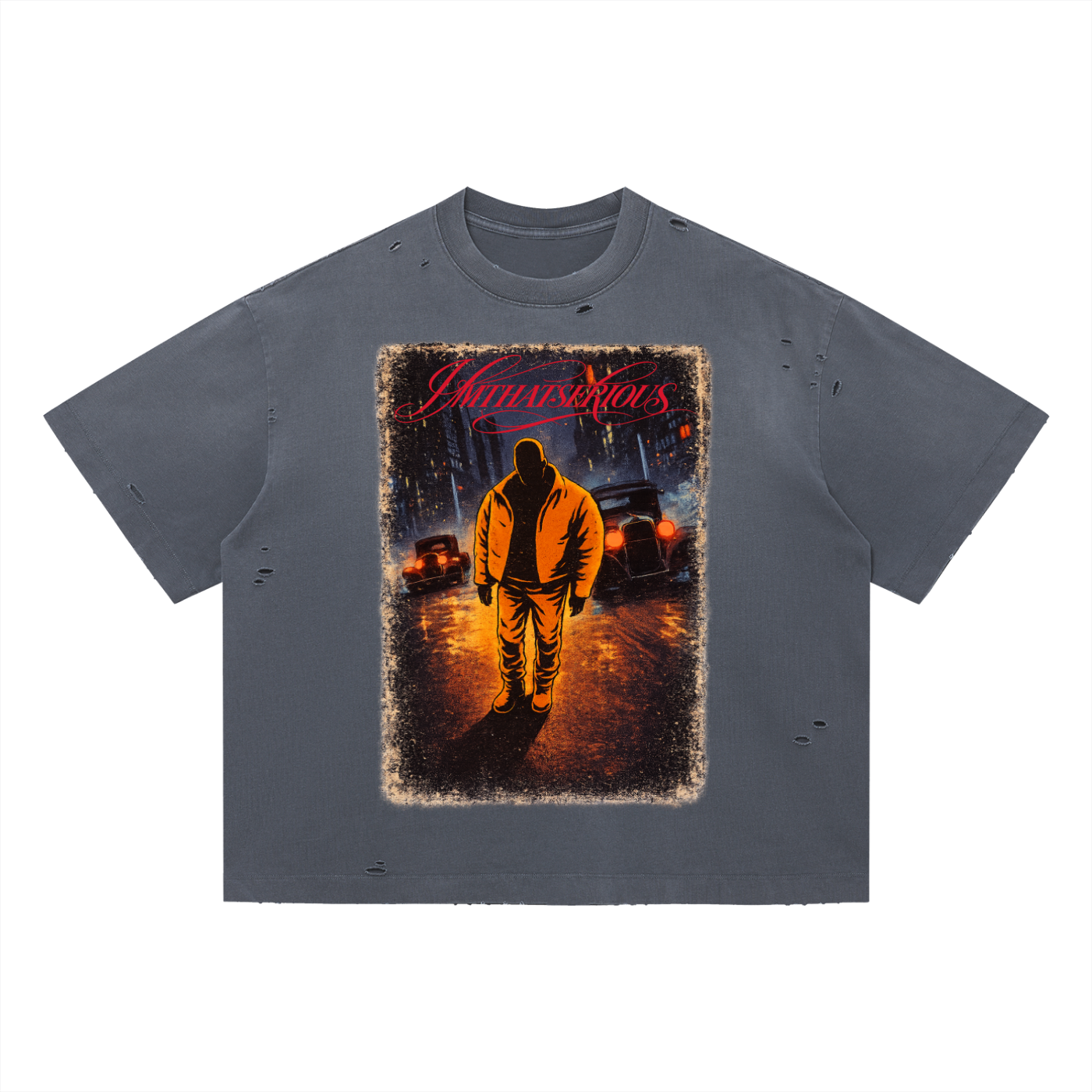 Vintage Washed Distressed Boxy,Men,Men T-Shirt,IMTHATSERIOUS,Ye,Ye Men,Ye Men T-Shirt