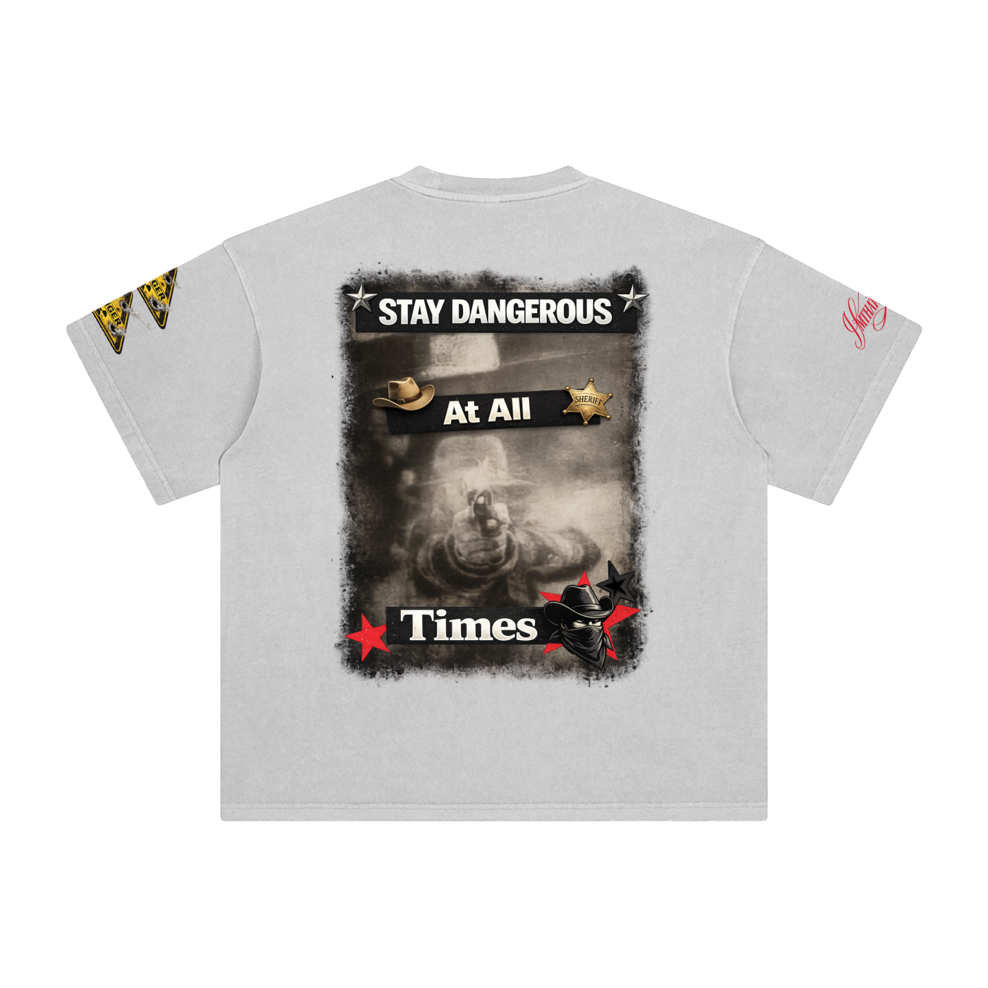 Stay Dangerous,Stay Dangerous Men,Stay Dangerous Men T-Shirt,IMTHATSERIOUS,Men,Men T-Shirt,Enzyme Washed T-Shirt