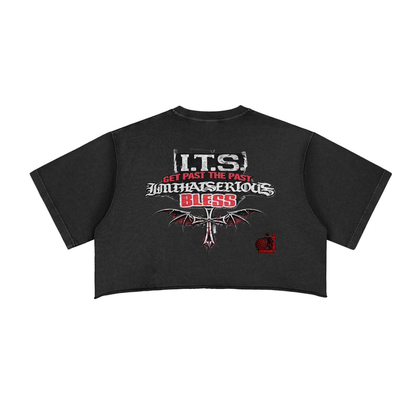 Get Past The Past,Get Past The Past Crop Top,IMTHATSERIOUS,I.T.S,Get Past The Past Women,Snow Washed Raw Edge Crop Top,Crop Top,Snow Washed,Snow Washed Crop Top,Raw Edge