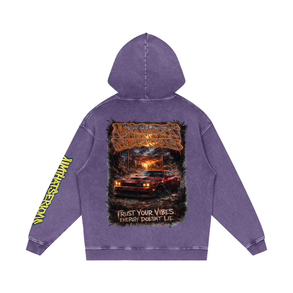 Snow Washed Loose Cotton Hoodi,Trust Your Vibe,Trust Your Vibe Men,Trust Your Vibe Men Hoodie,IMTHATSERIOUS,Men,Men Hoodie,Men Snow Washed Hoodie,Men Cotton Hoodie,Men Snow Washed Loose Hoodie