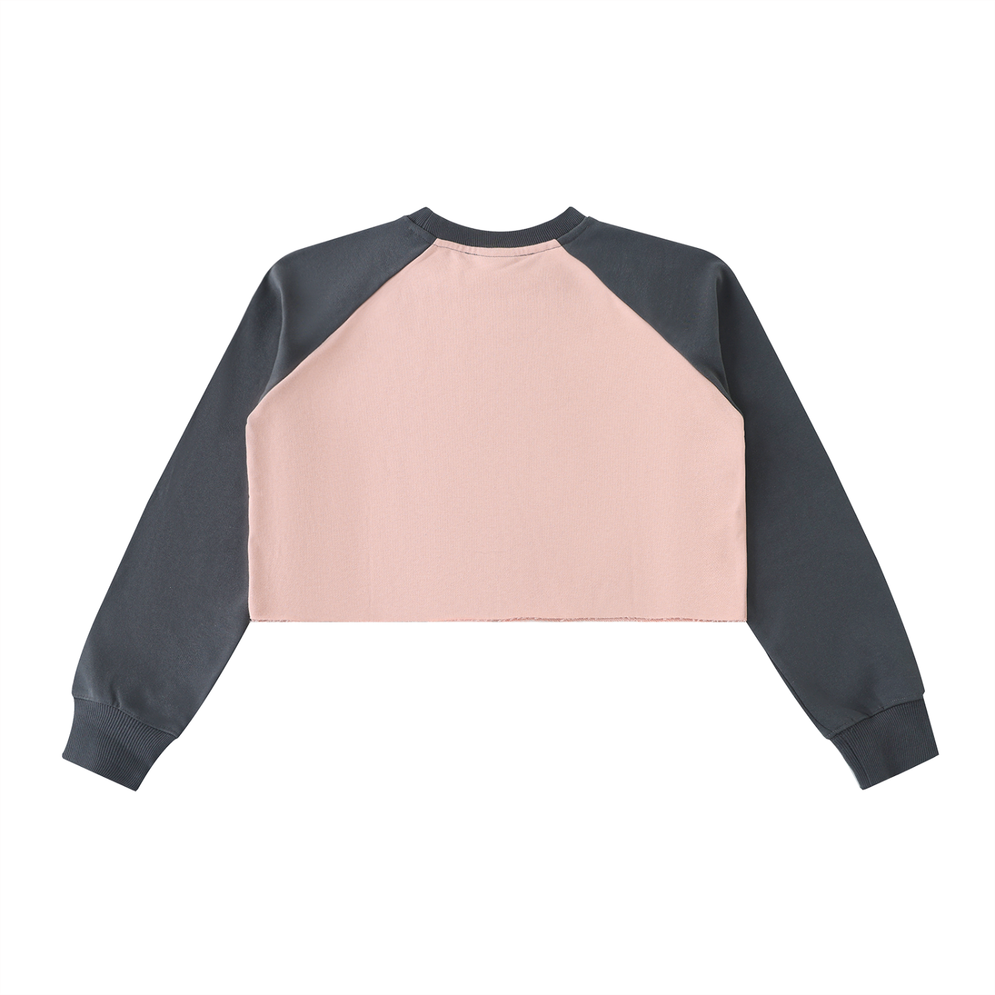 Raw-Hem Color-Block Raglan Cro,Crop Sweatshirt,IMTHATSERIOUS,Women,Women Sweatshirt,Women Crop Sweatshirt,Raw Hem Color Block Sweatshirt,Color Block Crop Sweatshirt,Women Raglan Crop Sweatshirt,Women Raw Hem Sweatshirt