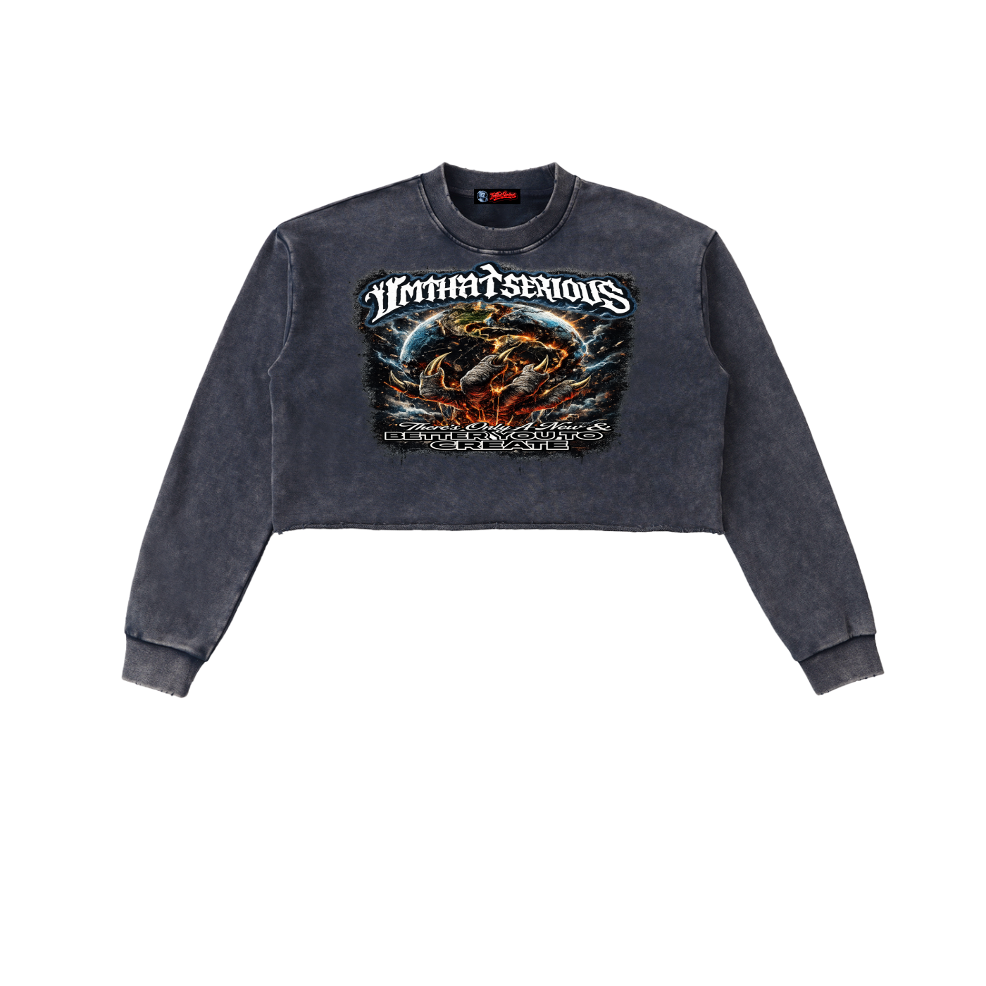 Not Enough Souls,IMTHATSERIOUS,Women,Not Enough Souls Women,Women Sweatshirt,Snow Washed Raw Edge Cropped S,Women Snow Washed Swatshirt,Raw Edge Cropped Sweatshirt,Women Cropped Sweatshirt,Women Raw Edge Cropped Sweatsh