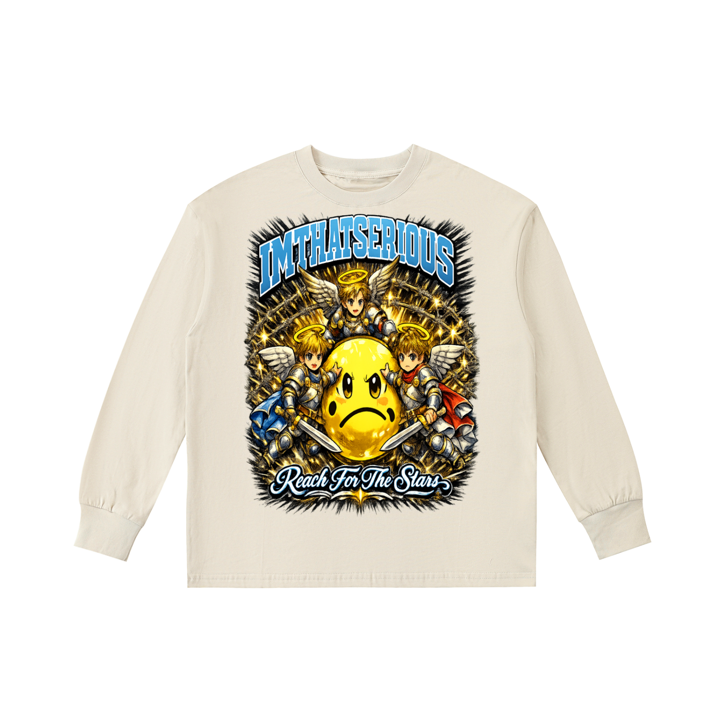 Cotton Long-Sleeve Tee,I.T.S,IMTHATSERIOUS,Kids,Reach For The Stars,Kids Cotton Long-Sleeve Tee,Cotton,Long Sleeve Tee,Reach For The Stars Kids Tee