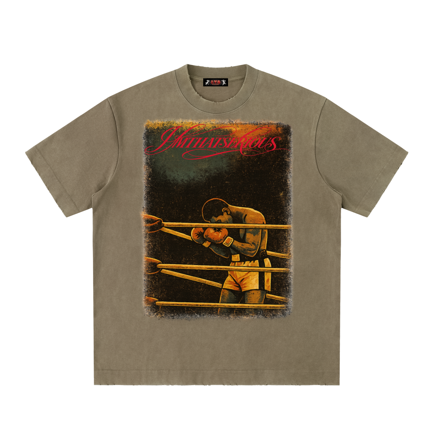 Vintage Washed Frayed T-Shirt,Men,Men T-Shirt,IMTHATSERIOUS,Ali,Ali Men,Ali Men T-Shirt