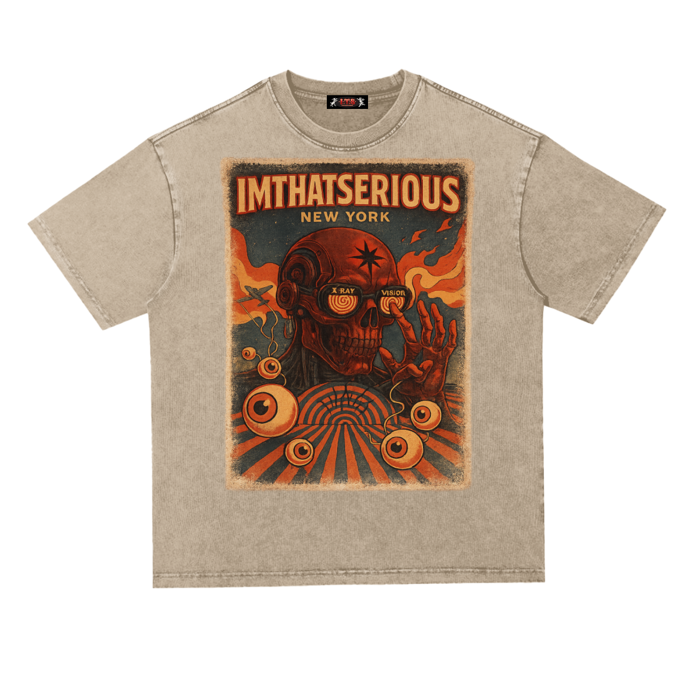 Snow Washed Oversize T-Shirt,X RAY,X RAY Men,X RAY Men T-Shirt,IMTHATSERIOUS,Men,Men T-Shirt