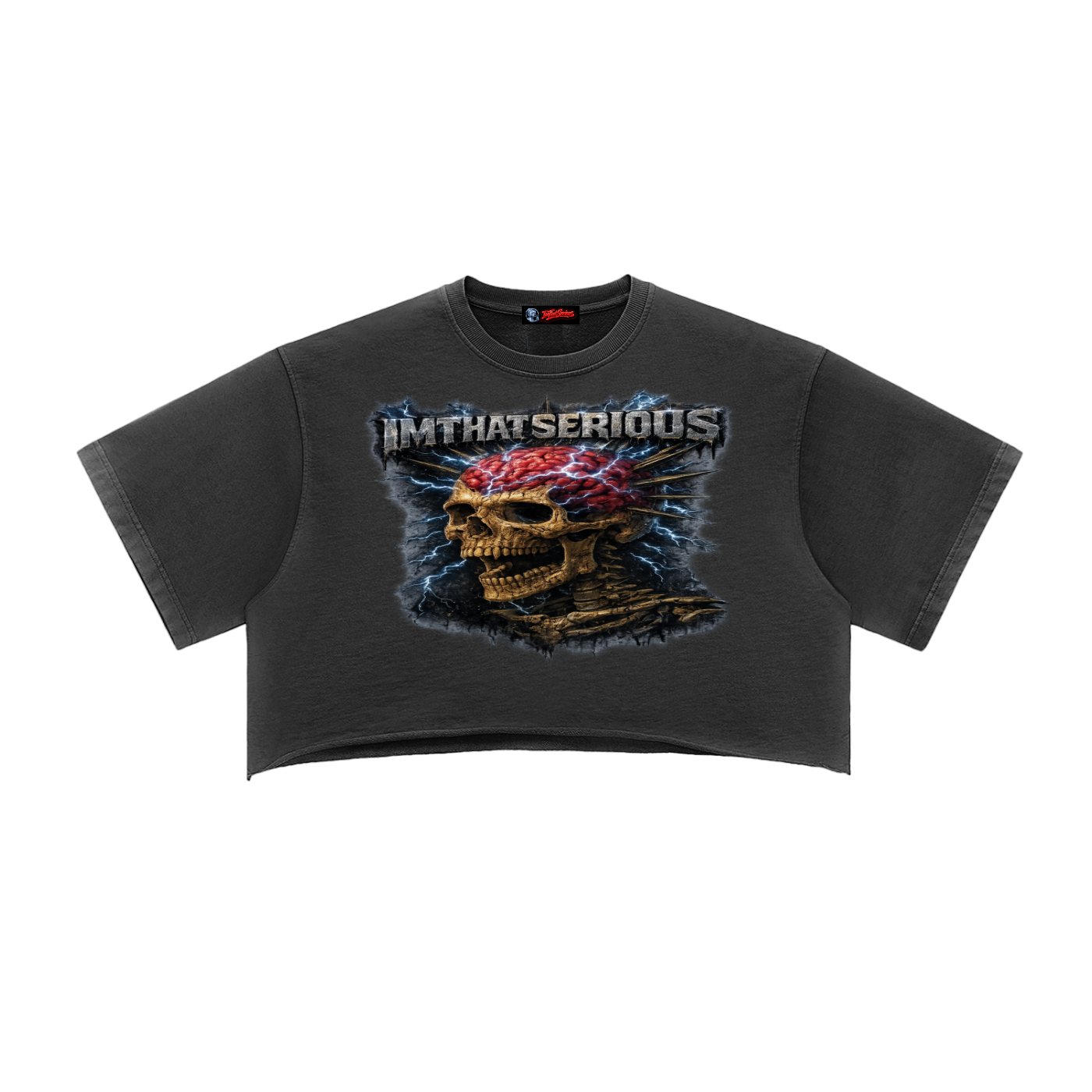 Head Pains,Head Pains Women,Head Pains Women Crop Top,Snow Washed Raw Edge Crop Top,Women,Women Crop Top,Snow Washed,Women Raw Edge Crop Top,Women Snow Washed Crop Top