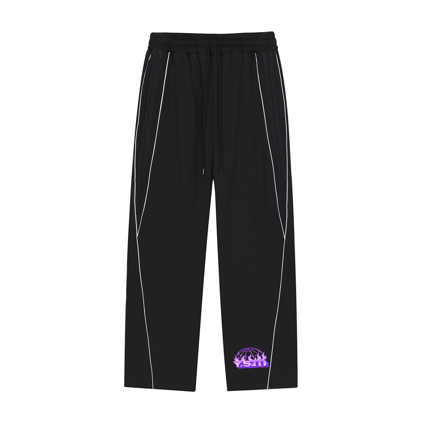 Reflection Striped Straight-Le,Men,Men Tracksuit,Men Sweatpants,IMTHATSERIOUS