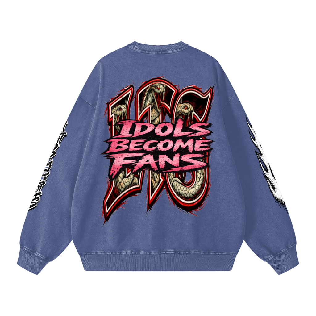 Snow Washed Oversized Sweatshi,Smoke,Smoke Men,Smoke Men Sweatshirt,Men,Men Sweatshirt,IMTHATSERIOUS