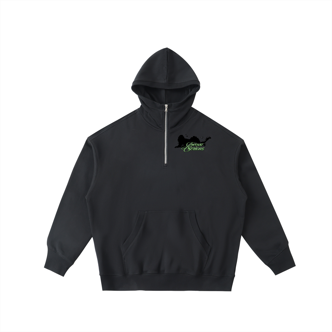 Big Hood Half-Zip Fleece Hoodi,Men,Women,IMTHATSERIOUS,Hoodie,Fleece Hoodie,Half Zip Hoodie,Half Zip Fleece Hoodie,Big Hood Half Zip Hoodie
