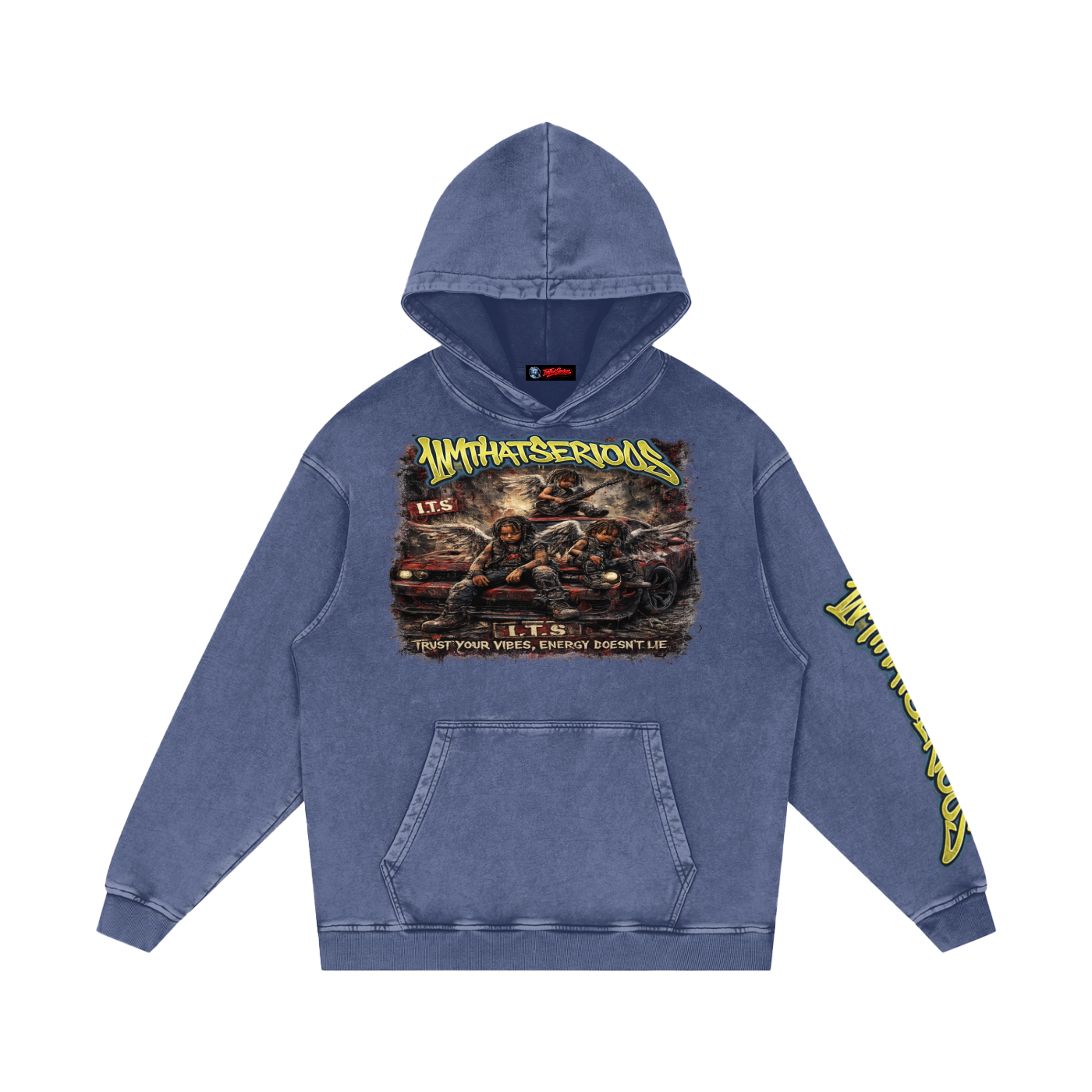 Snow Washed Loose Cotton Hoodi,Trust Your Vibe,Trust Your Vibe Men,Trust Your Vibe Men Hoodie,IMTHATSERIOUS,Men,Men Hoodie,Men Snow Washed Hoodie,Men Cotton Hoodie,Men Snow Washed Loose Hoodie