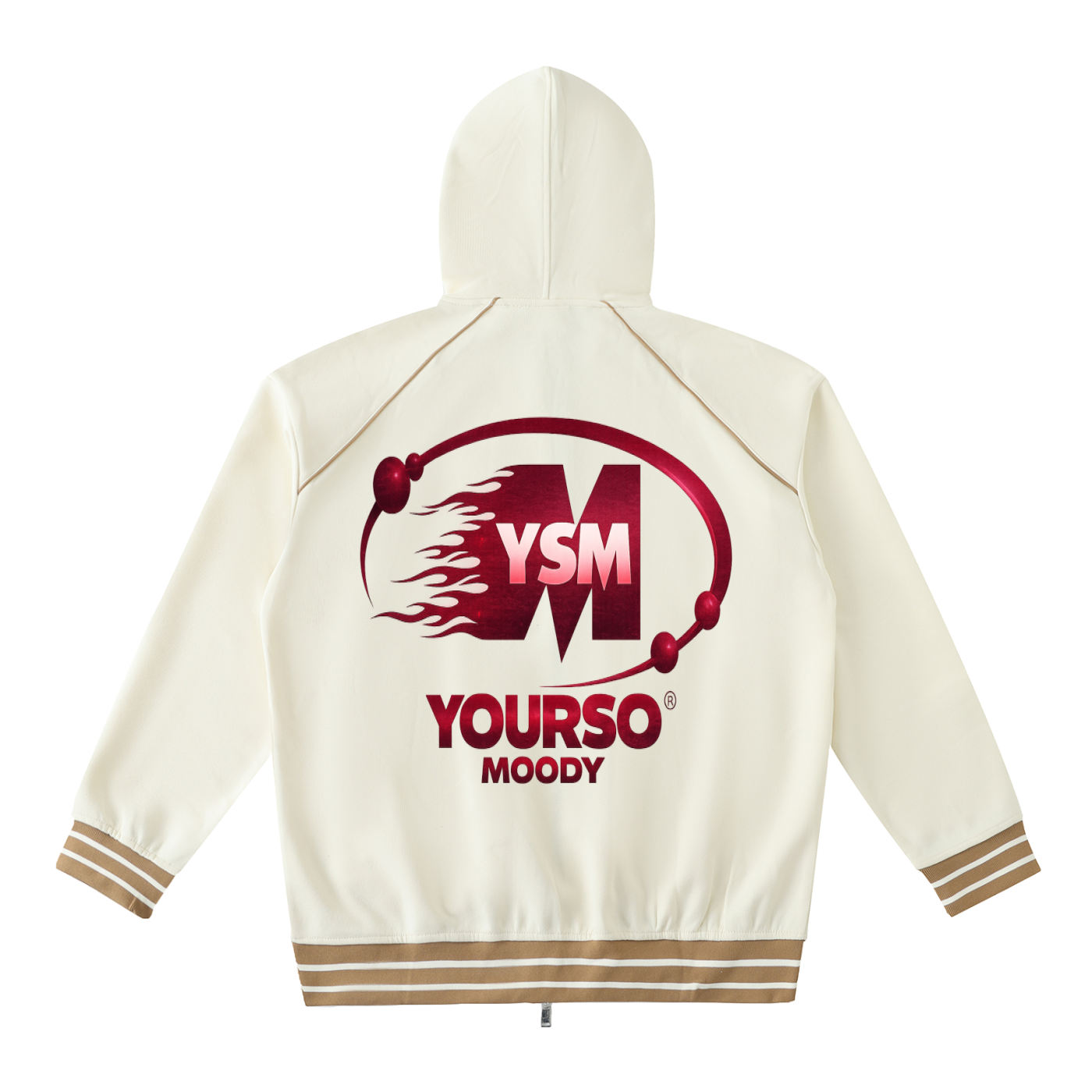 Striped Trim Zip-Up Hoodie,IMTHATSERIOUS,Men Hoodie,Men