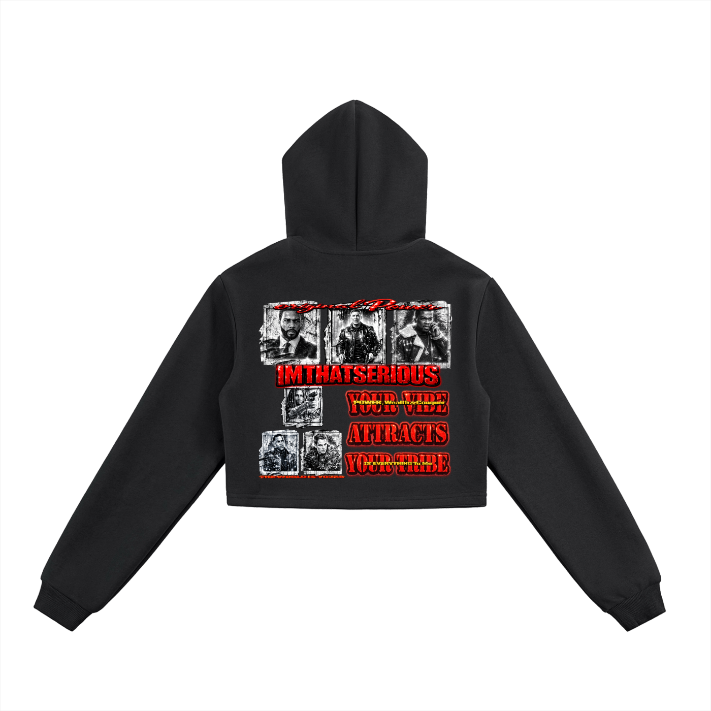 Cropped Zip-Up Hoodie,IMTHATSERIOUS,Power,Power Hoodie,Power Tracksuit,Power Cropped Hoodie,Power Zip Up Hoodie,Women,Female,Tracksuit