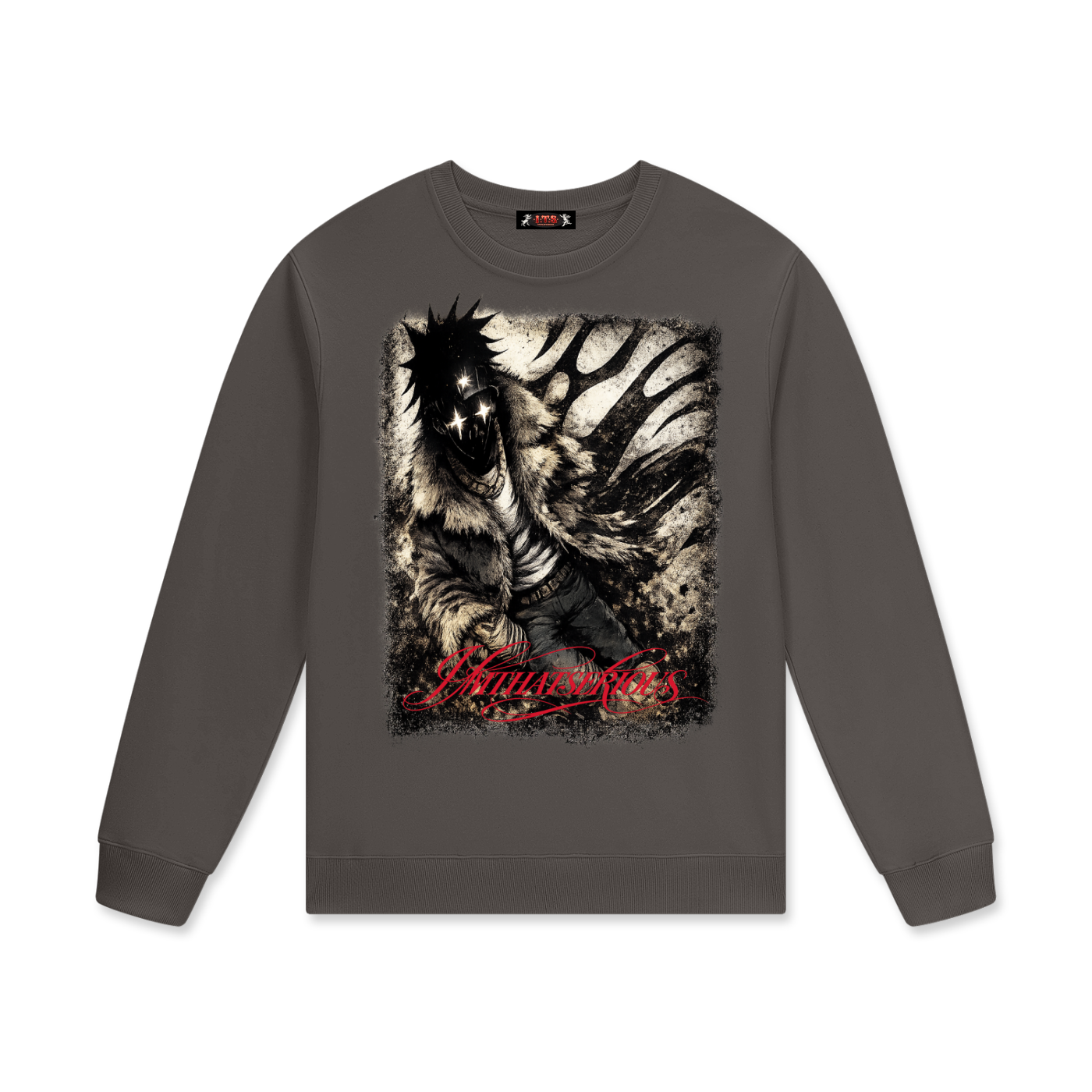 Streetwear Cotton Pullover,IMTHATSERIOUS,Men,Men Long Sleeve,Darkness,Darkness Men,Darkness Men Long Sleeve