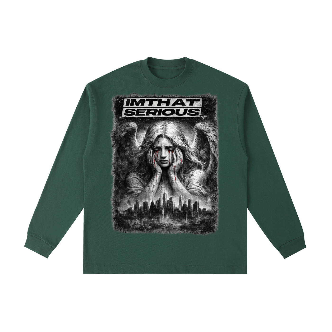 Angels Cry,Angels Cry Long Sleeve Tee,IMTHATSERIOUS,Cotton Long Sleeve T-Shirt,Cotton,Men Long Sleeve T-Shirt,Long Sleeve T-Shirt