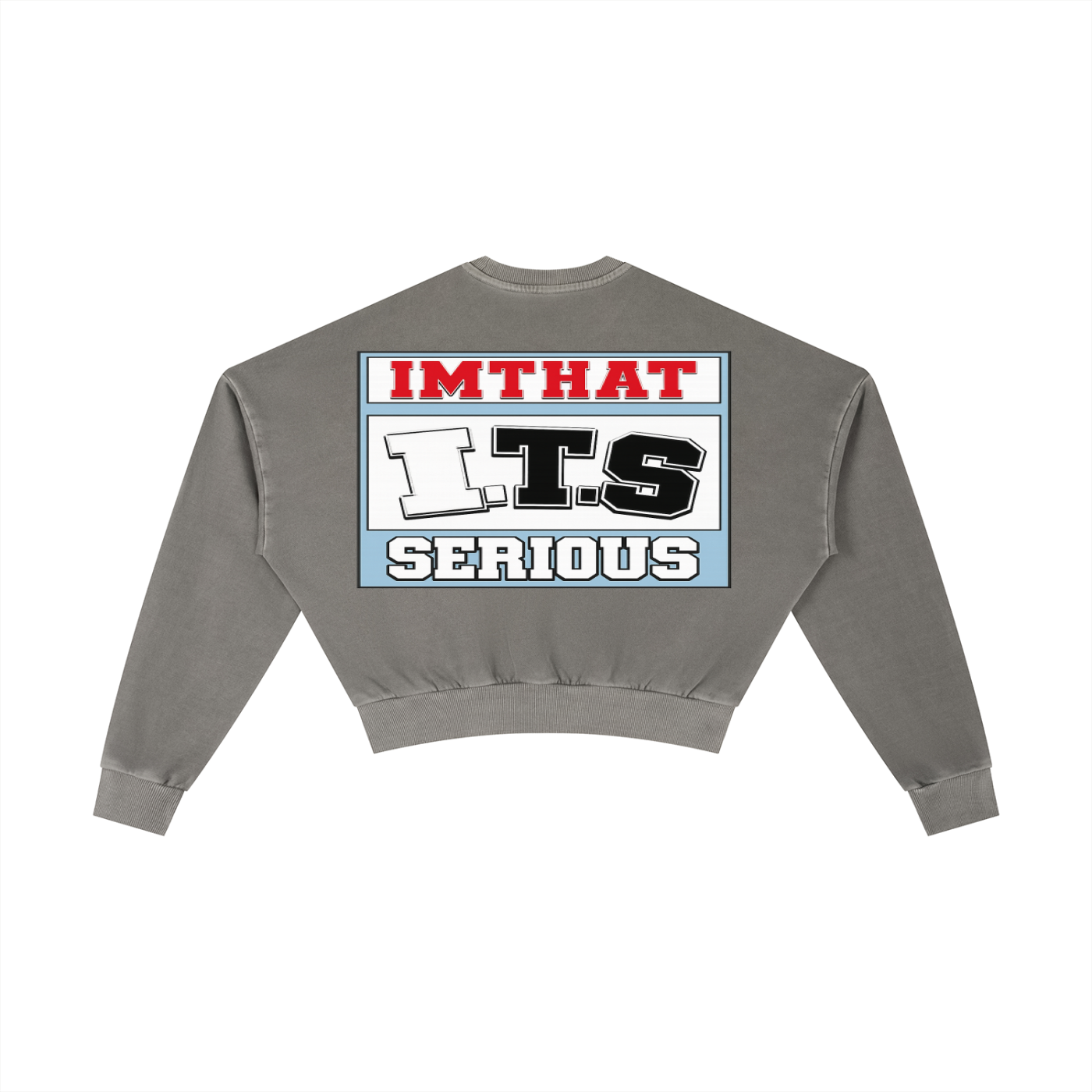 Vintage Washed Cropped,Cropped Sweatshirt,Focus On You,I.T.S,IMTHATSERIOUS,Women,Sweatshirt,Women Sweatshirt,Women Cropped Sweatshirt,Vintage Sweatshirt