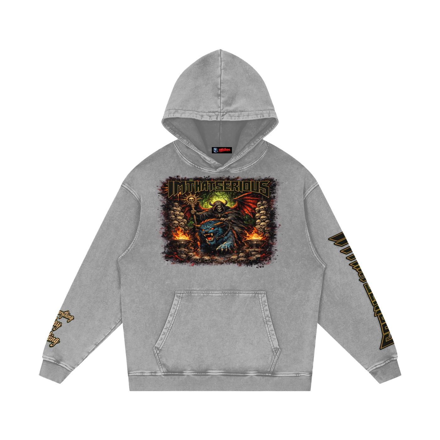 IMTHATSERIOUS,Say Nothing,Say Nothing Men,Say Nothing Men Hoodie,Say Nothing Tracksuit,Say Nothing Men Tracksuit,Snow Washed Loose Cotton Hoodi,Men,Men Tracksuit,Men Snow Washed Cotton Hoodie