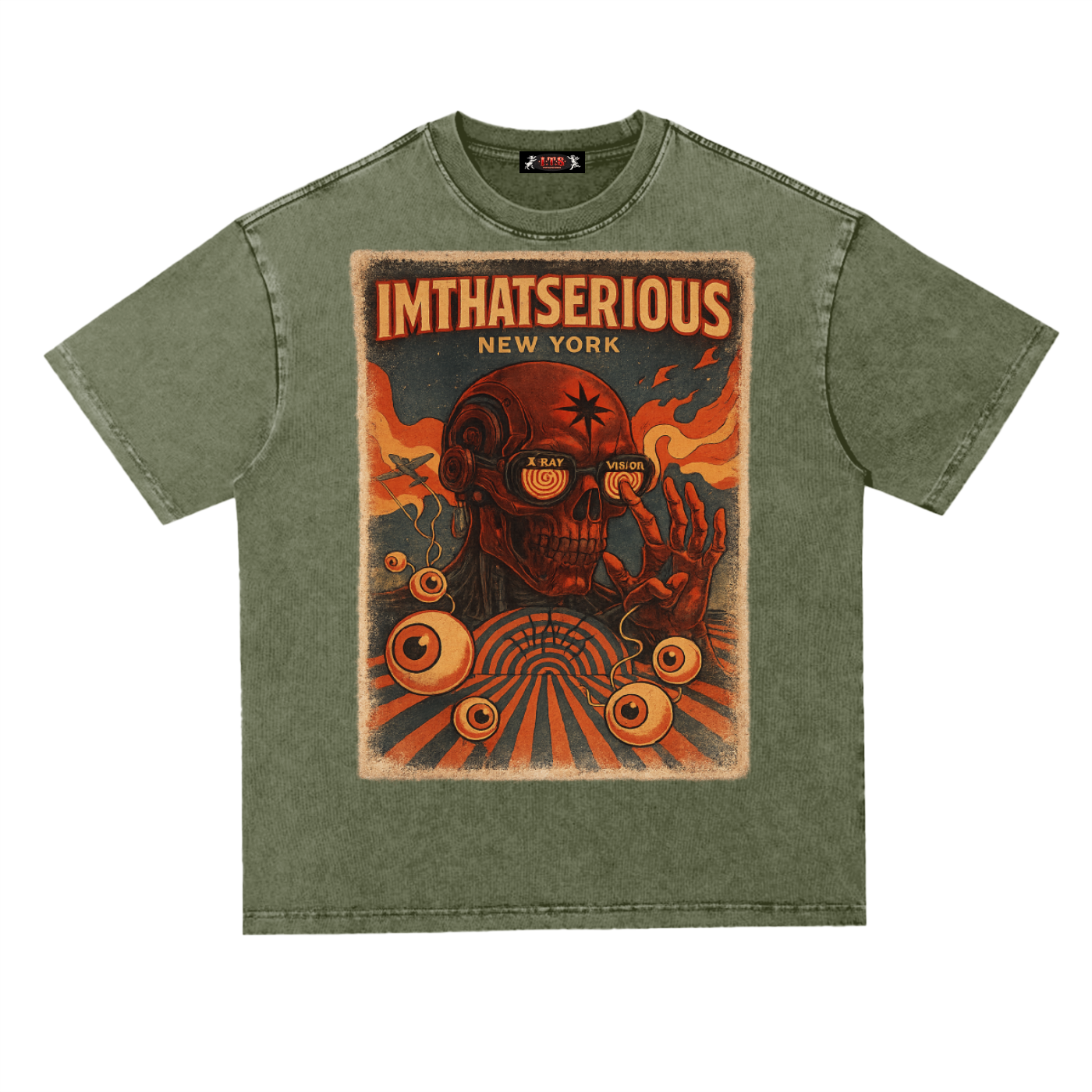 Snow Washed Oversize T-Shirt,X RAY,X RAY Men,X RAY Men T-Shirt,IMTHATSERIOUS,Men,Men T-Shirt