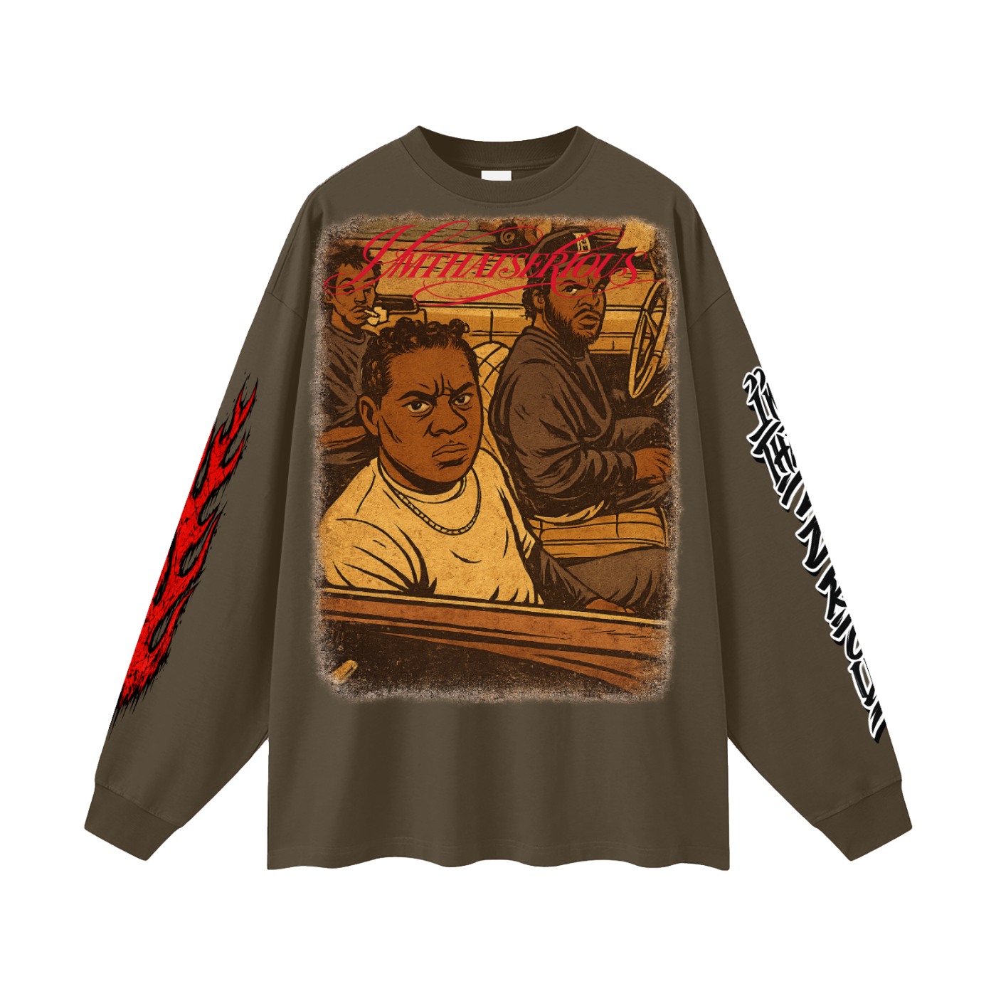 Oversized Long Sleeve T-Shirt,Boyz N the Hood,Boyz N the Hood Men,Boyz N the Hood Men T-Shirt,IMTHATSERIOUS,Men,Men Long Sleeve T-Shirt