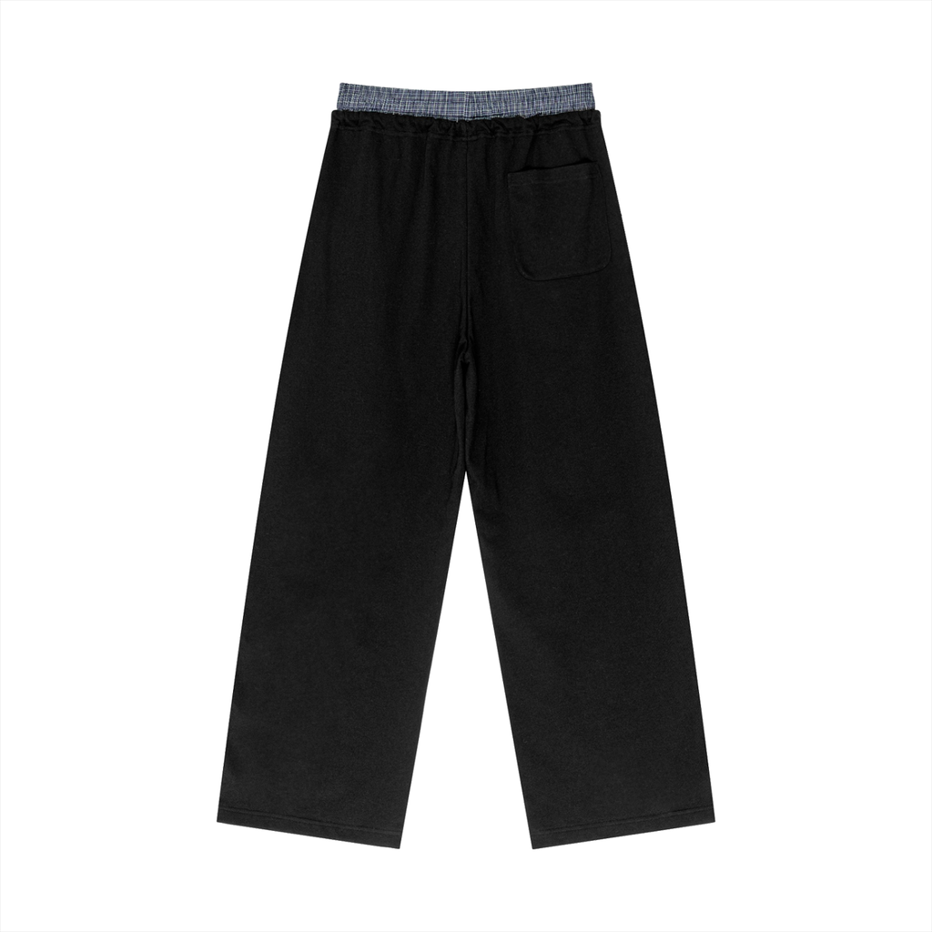 Plaid Contrast Waist Pants,men,women,imthatserious,pants,wasit pants