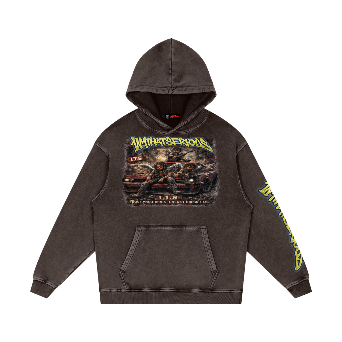 Snow Washed Loose Cotton Hoodi,Trust Your Vibe,Trust Your Vibe Men,Trust Your Vibe Men Hoodie,IMTHATSERIOUS,Men,Men Hoodie,Men Snow Washed Hoodie,Men Cotton Hoodie,Men Snow Washed Loose Hoodie