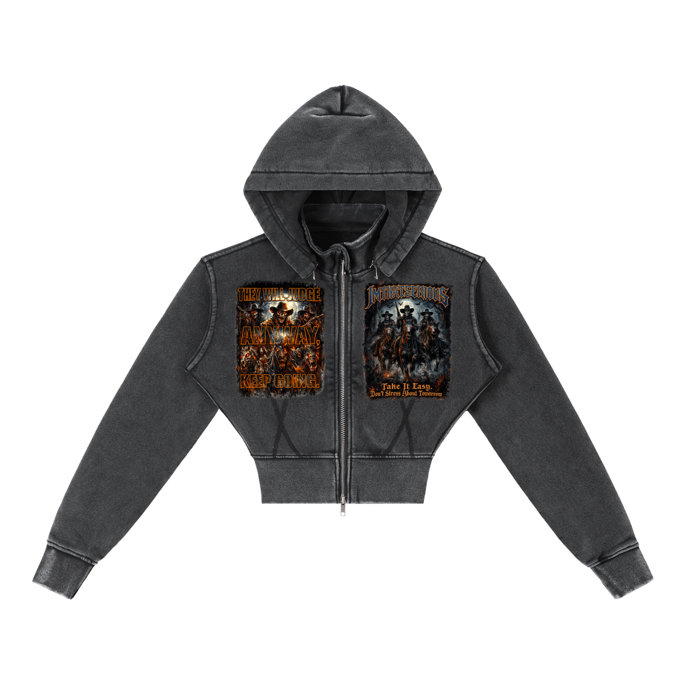 Vintage Washed Cropped Fleece ,IMTHATSERIOUS,Cowboy Vamps,Women Cowboy Vamps,Women Cowboy Vamps Tracksuit,Women Cowboy Vamps Hoodie,Women,Women Cropped Hoodie,Women Tracksuit,Women Cropped Fleece Hoodie