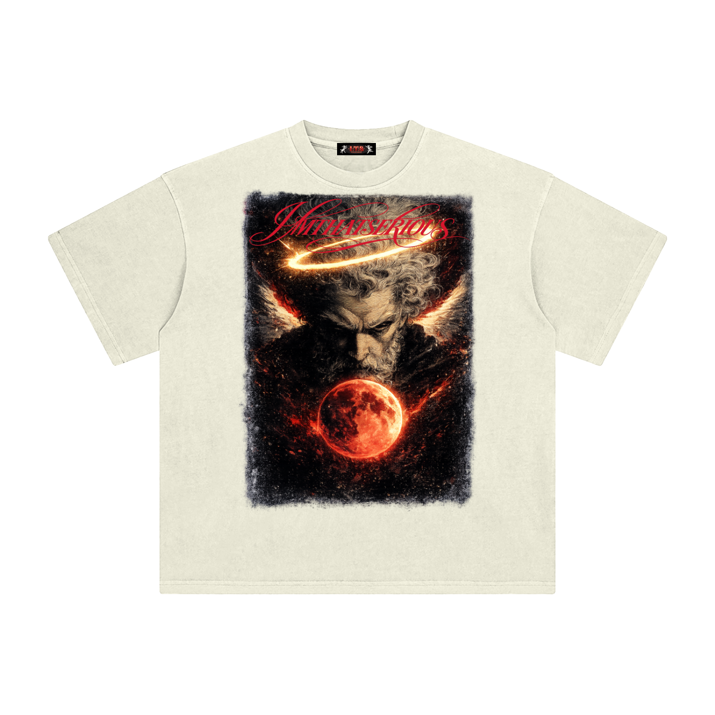 Enzyme Washed T-Shirt,Red Moon,Red Moon Men,Red Moon Men T-Shirt,IMTHATSERIOUS,Men,Men T-Shirt