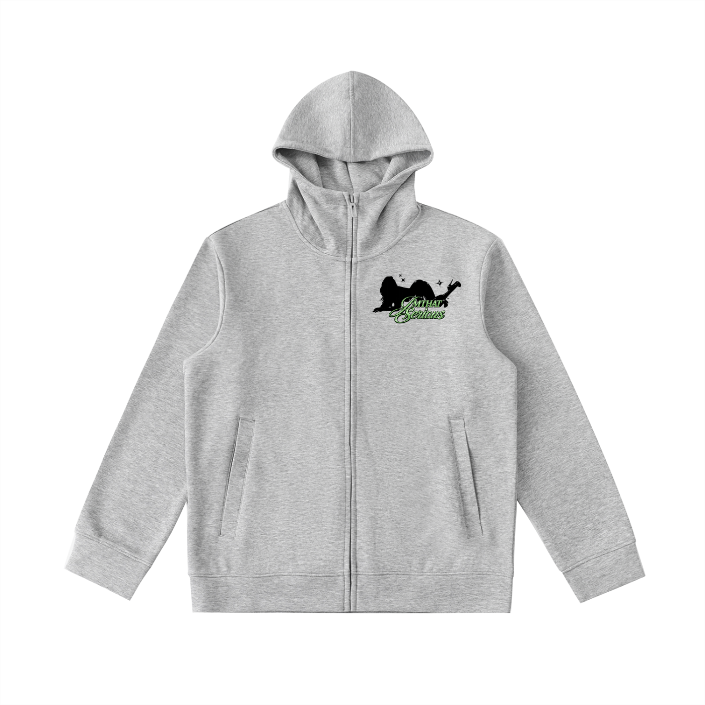 High Neck  Zip-Up Hoodie,imthatserious,men,women,hoodie,zip up hoodie