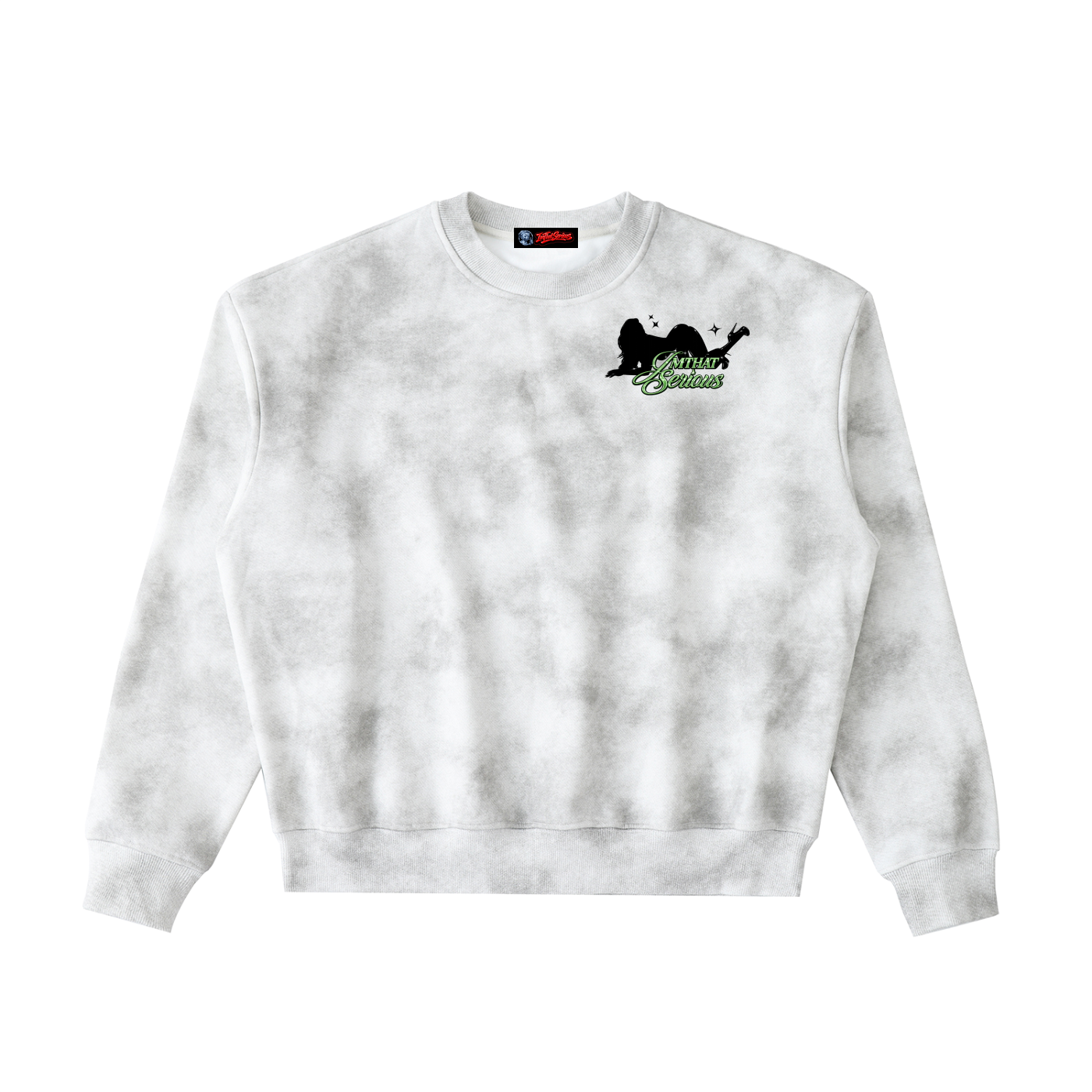 Dirty Washed Boxy Fleeced Swea,IMTHATSERIOUS,Men,Women,Sweatshirt