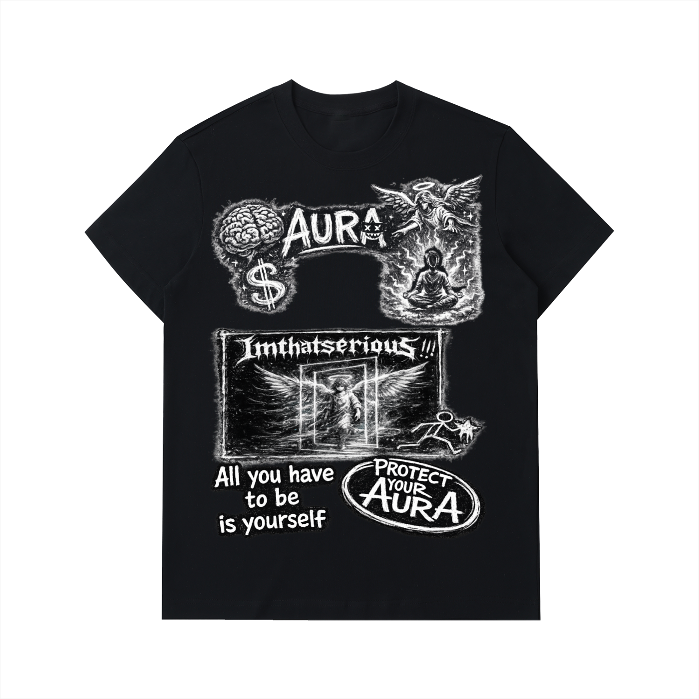 Aura' Cotton T-Shirt,Men,Men T-Shirt,Men Cotton T-Shirt,IMTHATSERIOUS,Men Aura,Men Aura T-Shirt,Men Aura Cotton T-Shirt