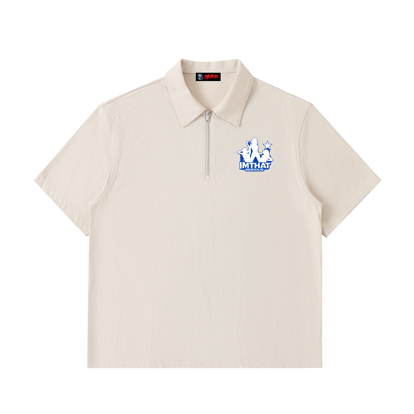 Half-Zip Cotton Polo Shirt,IMTHATSERIOUS,Polo Shirt,Cotton Polo Shirt,Half Zip Polo Shirt,Men,Women,Shirt