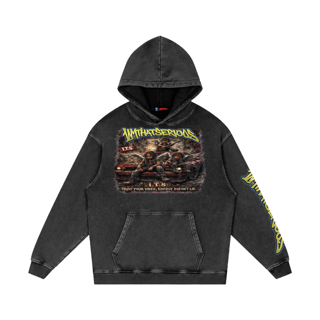 Snow Washed Loose Cotton Hoodi,Trust Your Vibe,Trust Your Vibe Men,Trust Your Vibe Men Hoodie,IMTHATSERIOUS,Men,Men Hoodie,Men Snow Washed Hoodie,Men Cotton Hoodie,Men Snow Washed Loose Hoodie