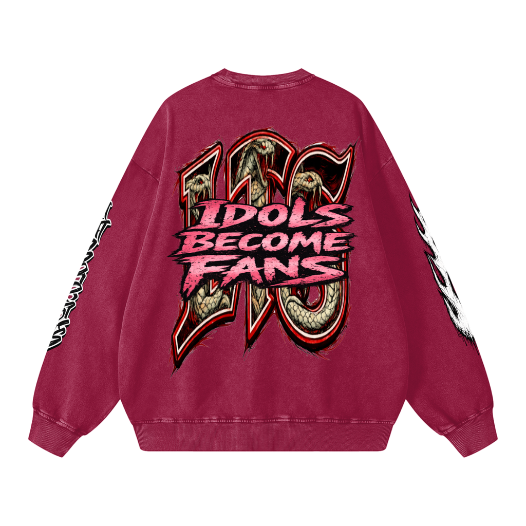 Snow Washed Oversized Sweatshi,Smoke,Smoke Men,Smoke Men Sweatshirt,Men,Men Sweatshirt,IMTHATSERIOUS