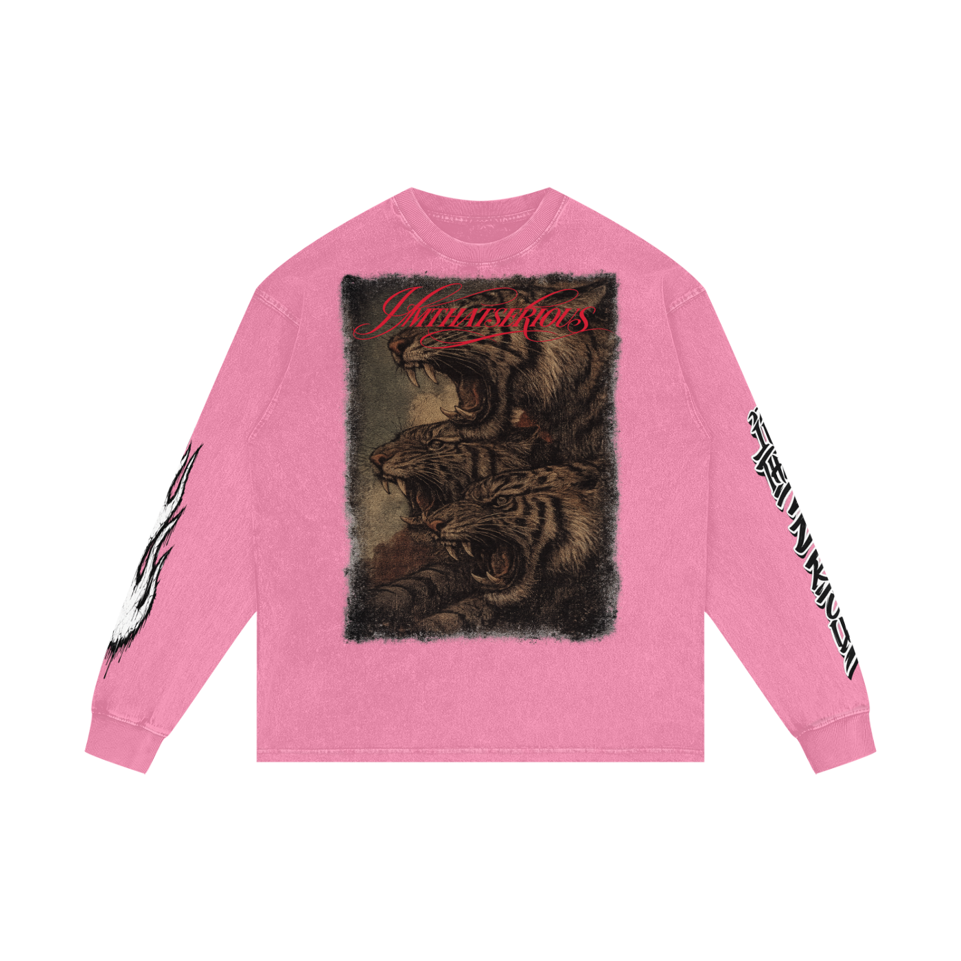 Acid Wash Oversize Long Sleeve,Men,Men Long Sleeve T-Shirt,Tigers,Tigers Men,Tigers Men Long Sleeve T-Shirt,IMTHATSERIOUS