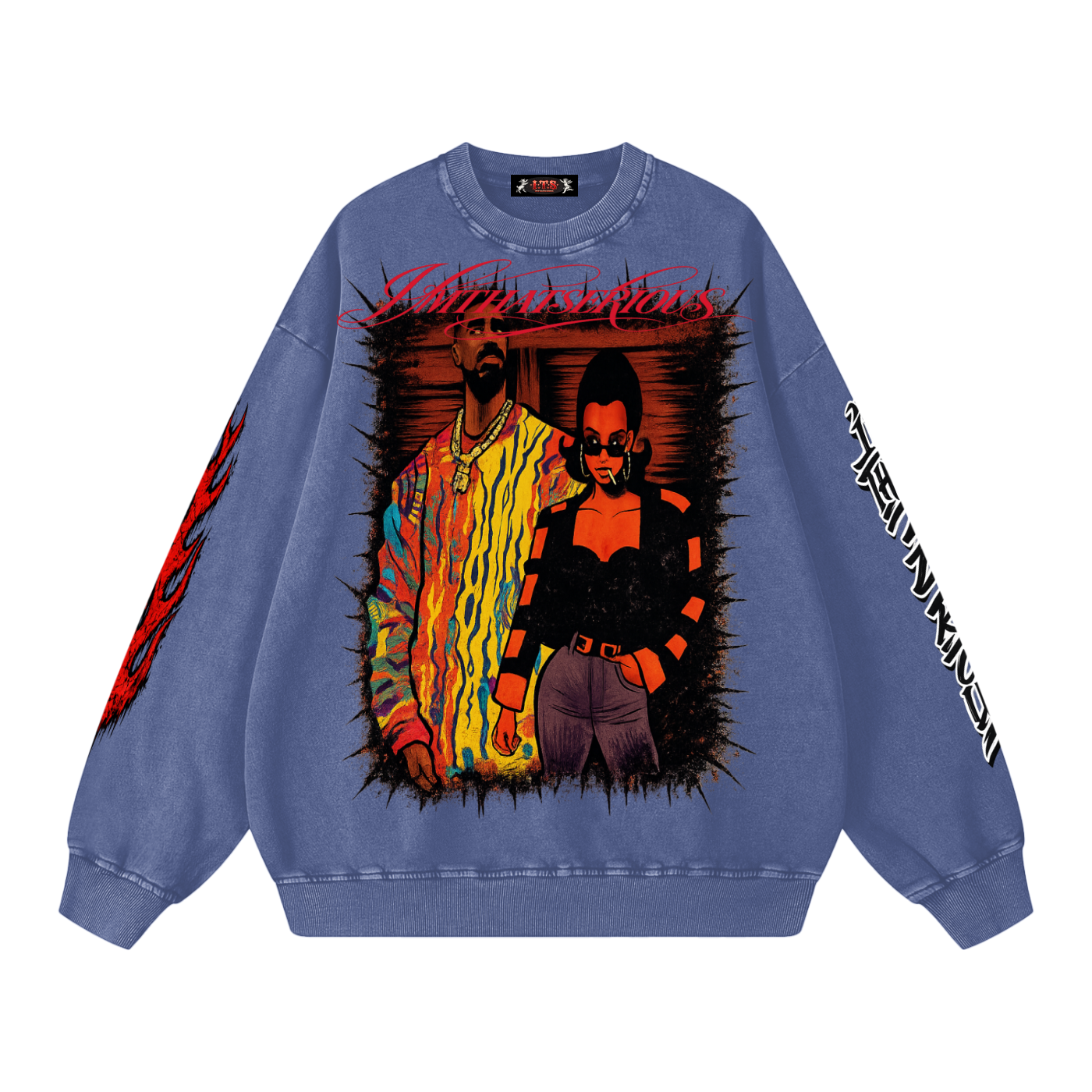 Snow Washed Oversized Sweatshi,Sinners,Sinners Men,Sinners Men Sweatshirt,Men,Men Sweatshirt,IMTHATSERIOUS