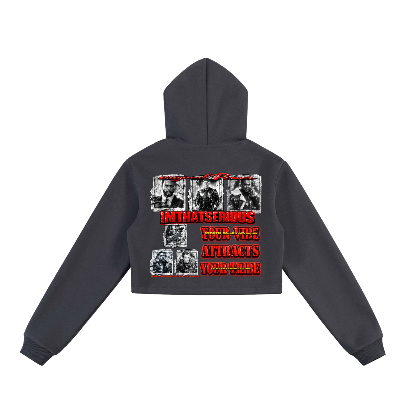 Cropped Zip-Up Hoodie,IMTHATSERIOUS,Power,Power Hoodie,Power Tracksuit,Power Cropped Hoodie,Power Zip Up Hoodie,Women,Female,Tracksuit