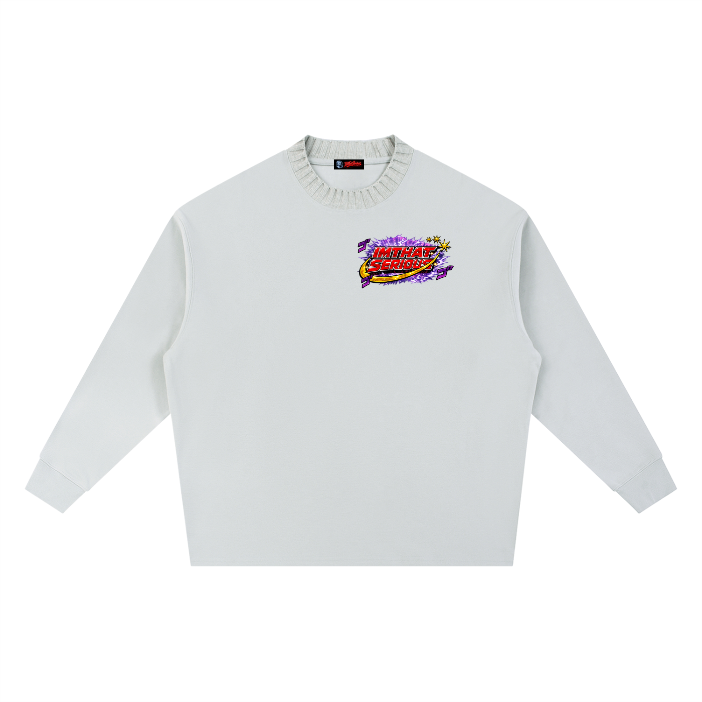 Knitted Round Neck Oversize Sw,men,women,imthatserious,sweatshirt,oversized sweatshirt