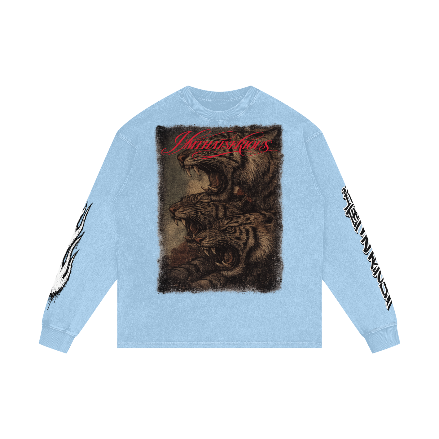 Acid Wash Oversize Long Sleeve,Men,Men Long Sleeve T-Shirt,Tigers,Tigers Men,Tigers Men Long Sleeve T-Shirt,IMTHATSERIOUS