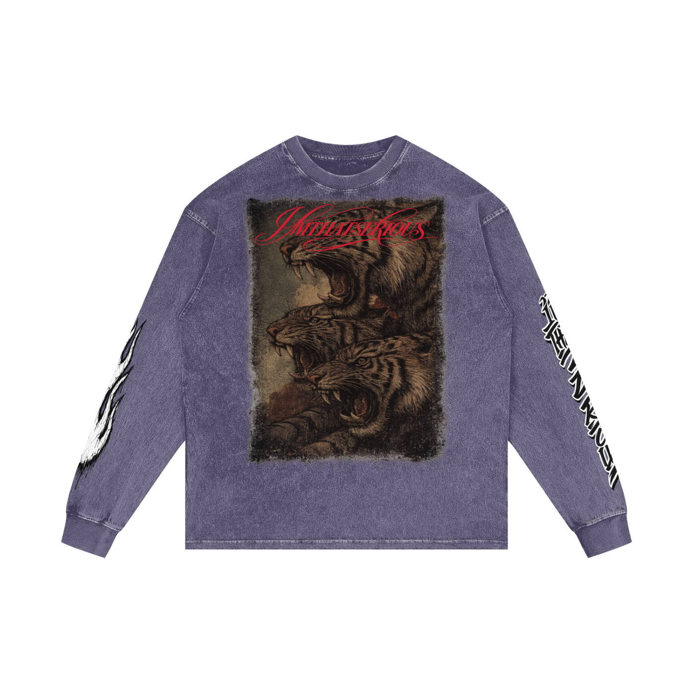 Acid Wash Oversize Long Sleeve,Men,Men Long Sleeve T-Shirt,Tigers,Tigers Men,Tigers Men Long Sleeve T-Shirt,IMTHATSERIOUS