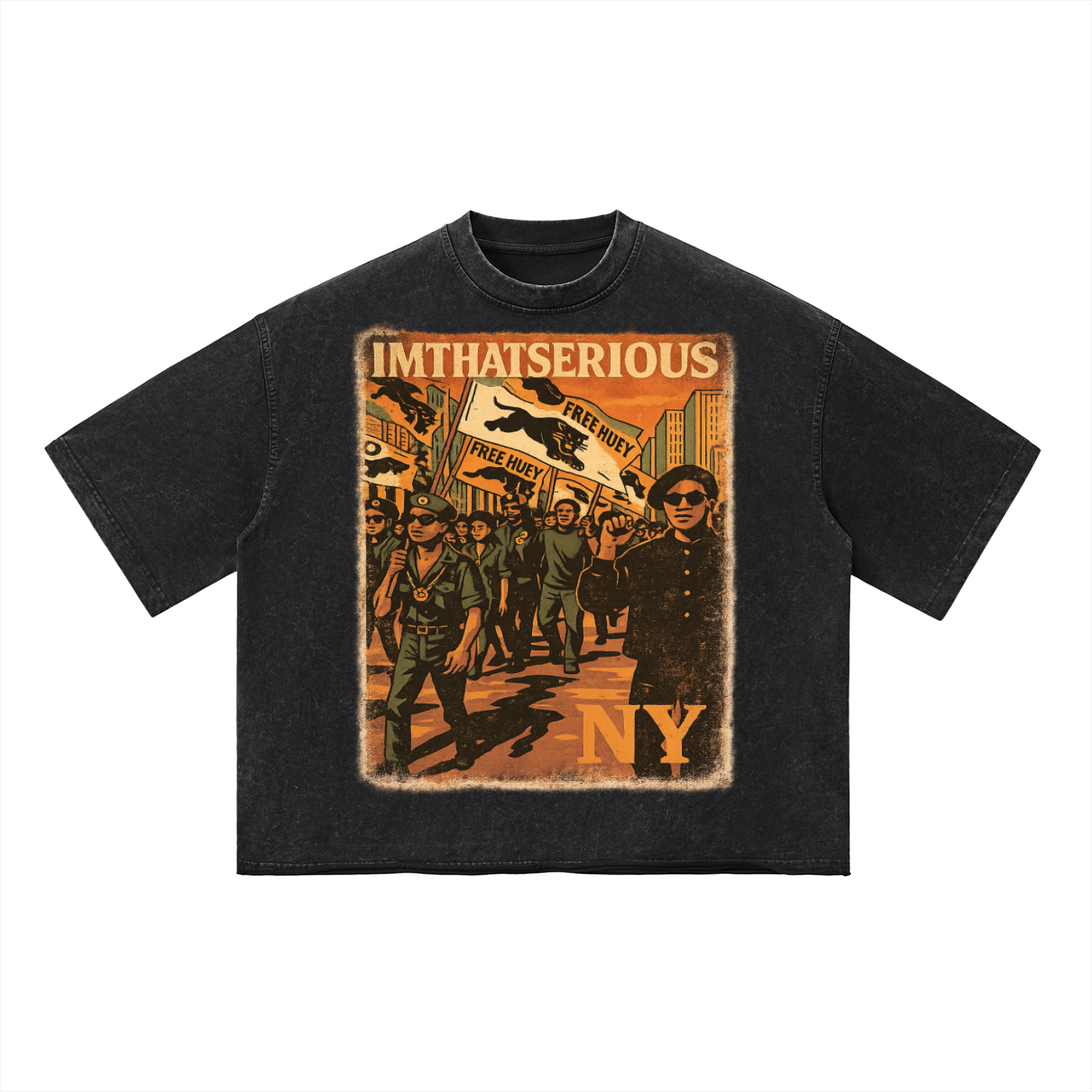 Vintage Wash Boxy T-Shirt,Black Panther,Black Panther Men,Black Panther Men T-Shirt,IMTHATSERIOUS,Men,Men T-SHirt