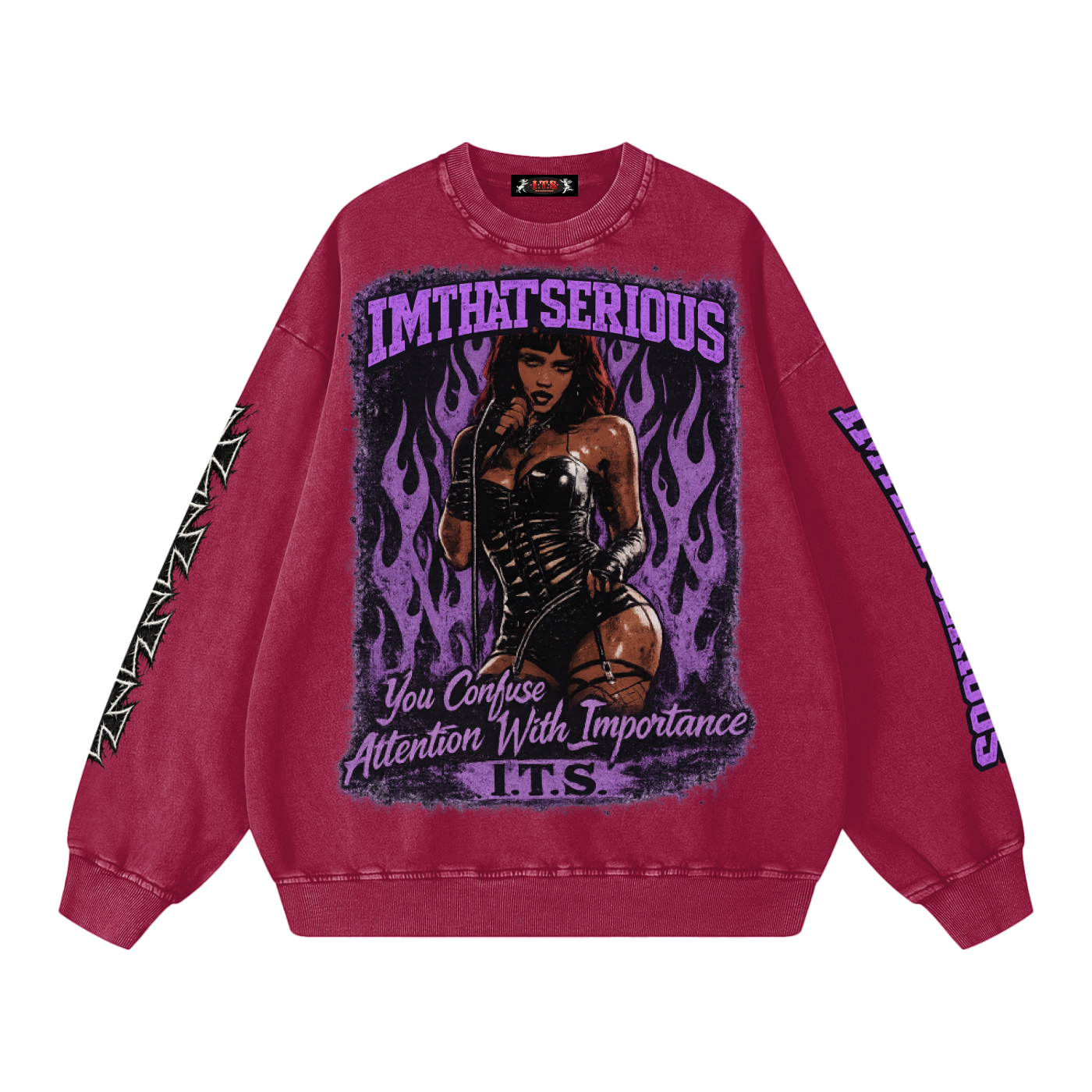 Snow Washed Oversized Sweatshi,IMTHATSERIOUS,Men,Men Sweatshirt,Hottie,Hottie Men,Hottie Men Sweatshirt