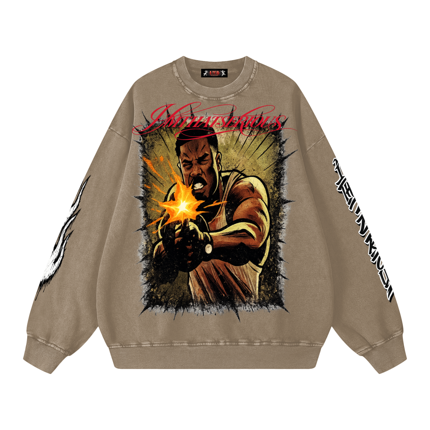 Snow Washed Oversized Sweatshi,Smoke,Smoke Men,Smoke Men Sweatshirt,Men,Men Sweatshirt,IMTHATSERIOUS