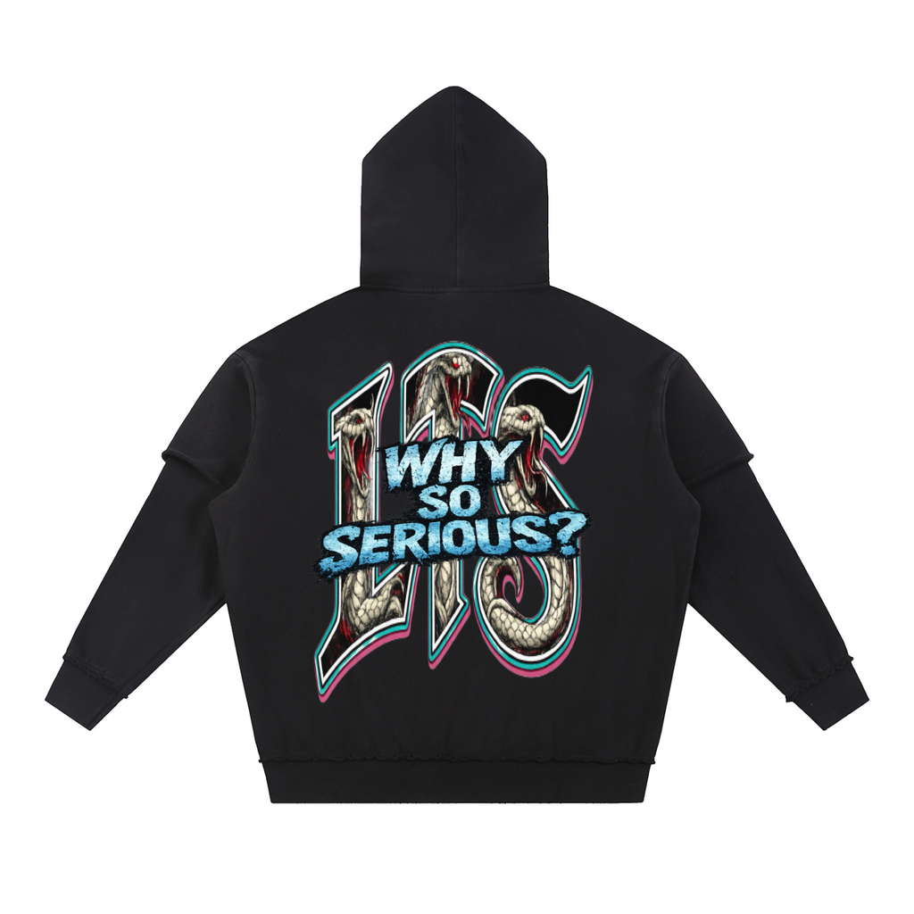 Snow Washed Raw Edge Double La,IMTHATSERIOUS,Men,Men Hoodie,Real Power,Real Power Men,Real Power Men Hoodie