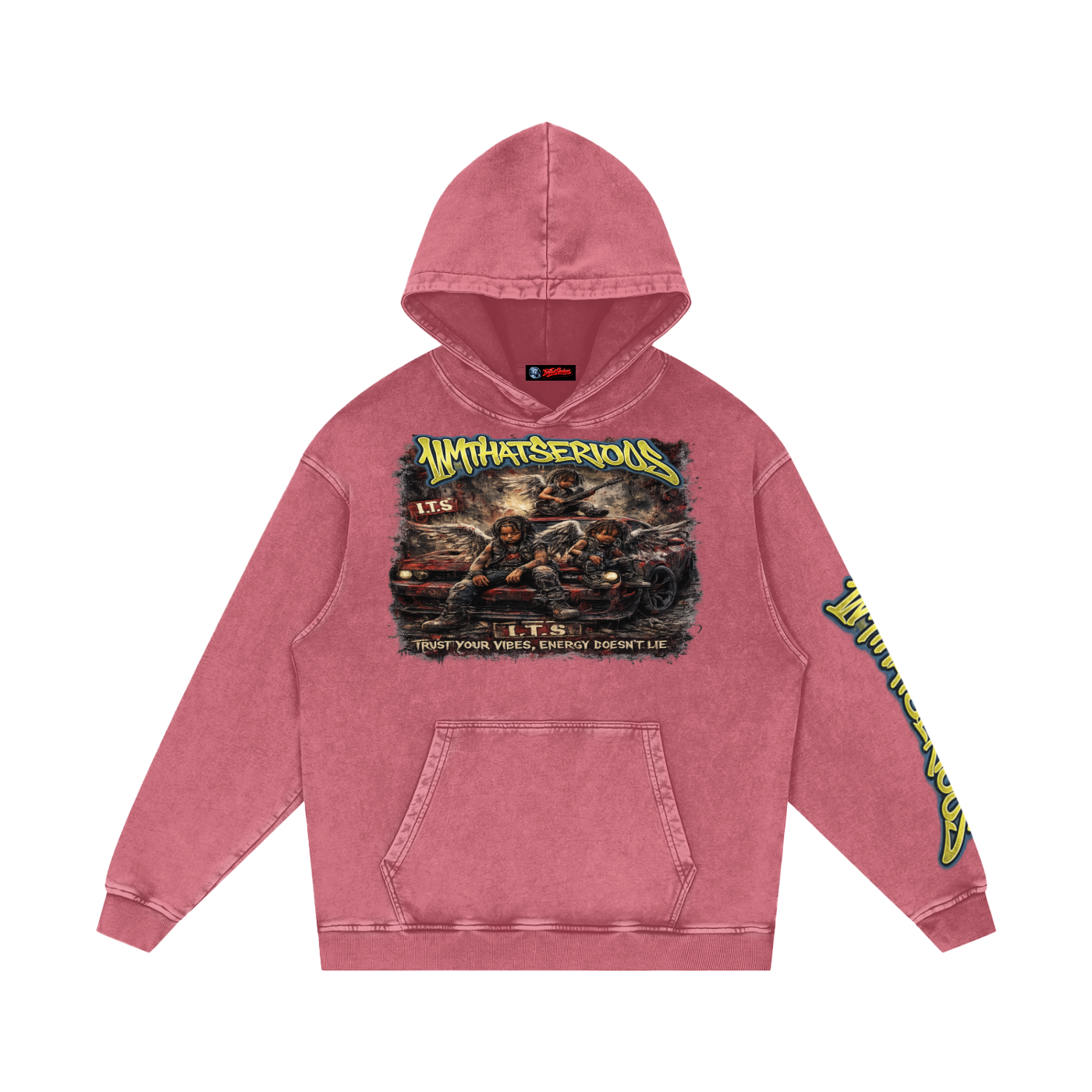 Snow Washed Loose Cotton Hoodi,Trust Your Vibe,Trust Your Vibe Men,Trust Your Vibe Men Hoodie,IMTHATSERIOUS,Men,Men Hoodie,Men Snow Washed Hoodie,Men Cotton Hoodie,Men Snow Washed Loose Hoodie