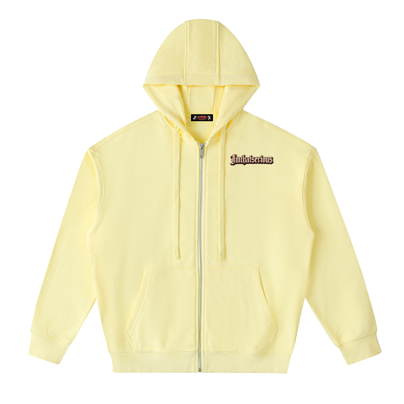 Drop-Shoulder Zip Up Hoodie,Men,Men Hoodie,IMTHATSERIOUS