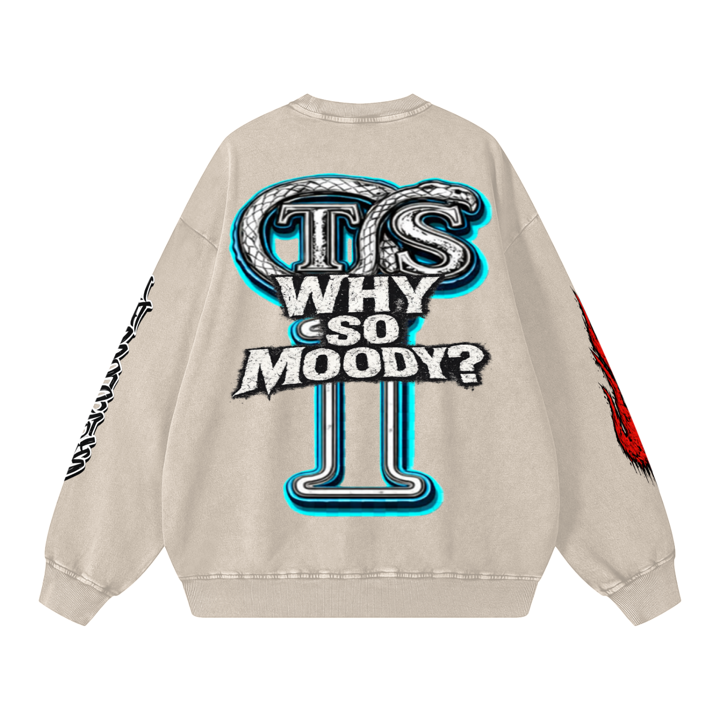 Snow Washed Oversized Sweatshi,Sinners,Sinners Men,Sinners Men Sweatshirt,Men,Men Sweatshirt,IMTHATSERIOUS