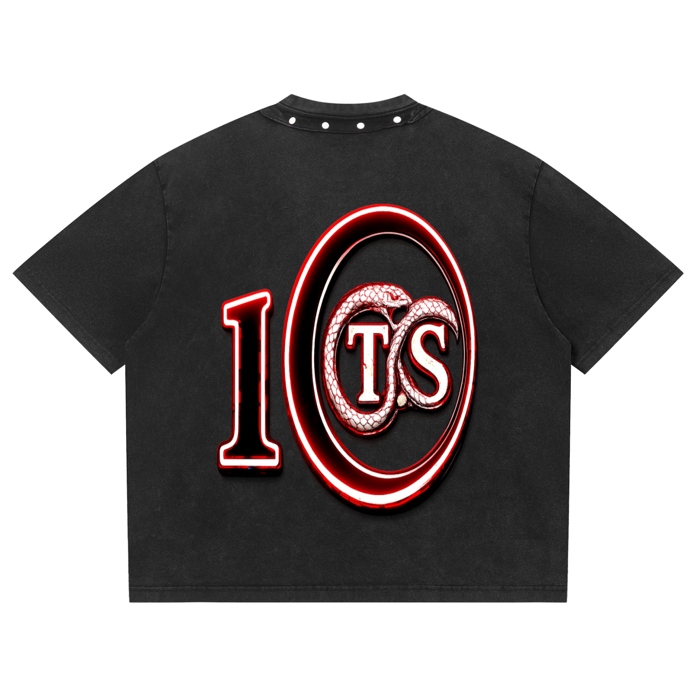 Washed Boxy Studded T-Shirt,IMTHATSERIOUS,Men,Men T-Shirt