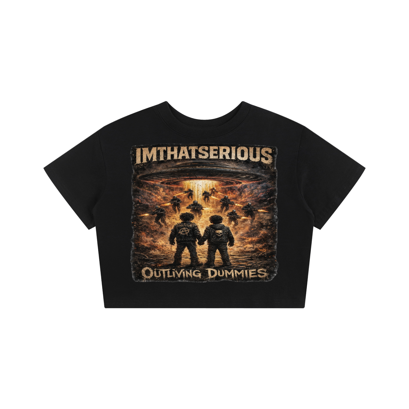 The Invaders,The Invaders Female T-Shirt,IMTHATSERIOUS,Baby Tee Seamless T-Shirt,Female Baby Tee T-Shirt,Baby Tee T-Shirt,Female Seamless T-Shirt