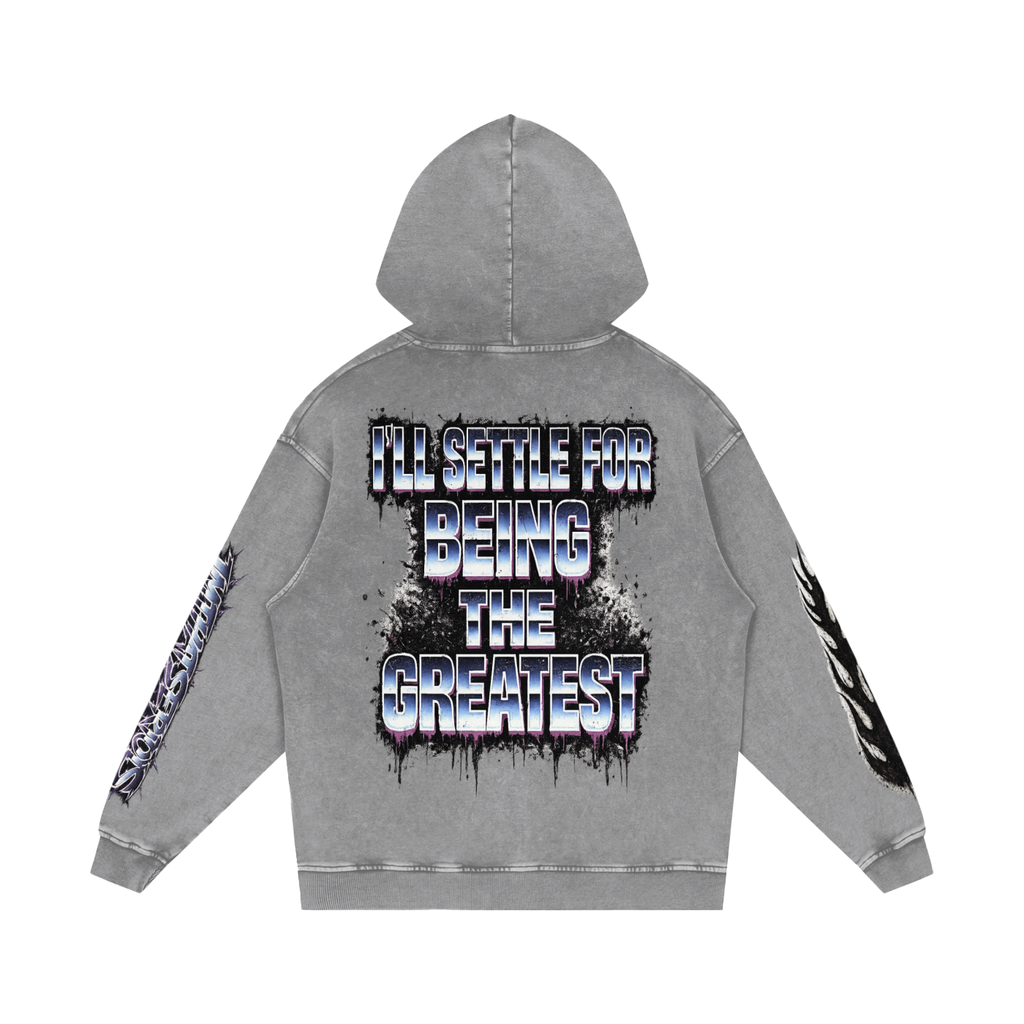 The Greatest,The Greatest Men,The Greatest Men Hoodie,Snow Washed Loose Cotton Hoodi,IMTHATSERIOUS,Men,Men Hoodie,Men Snow Washed Hoodie,Men Cotton Hoodie,Men Snow Washed Cotton Hoodie