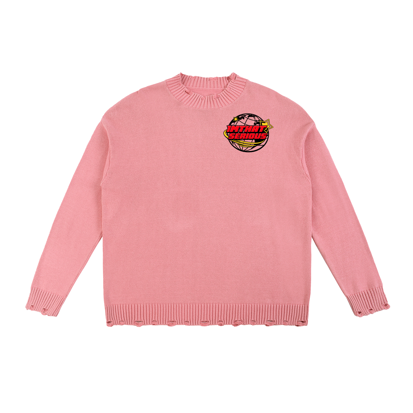 Vintage Washed Hand-Frayed Swe,Sweater,vintage washed sweater,women,men,imthatserious,hand frayed sweater