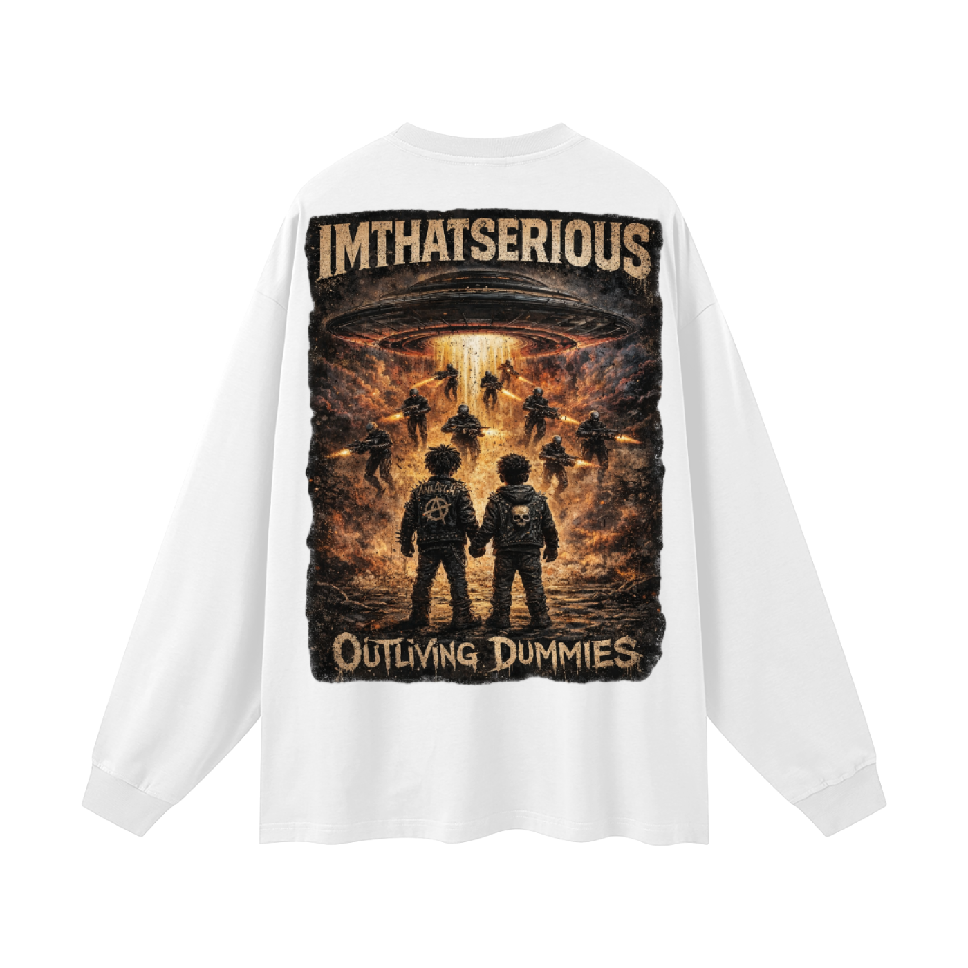 The Invaders,The Invaders Men Long Sleeve T,The Invaders Men Tee,IMTHATSERIOUS,Oversized Long Sleeve T-Shirt,Men,Men Long Sleeve T-Shirt